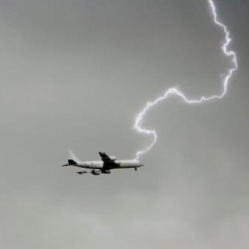 O que acontece se um avião for atingido por um raio?