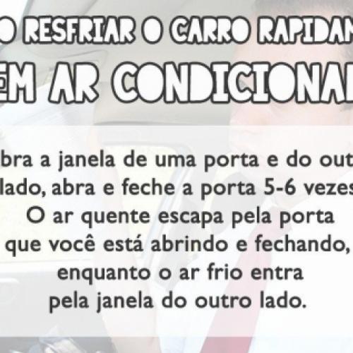 Dica para esfriar o seu carro rapidamente