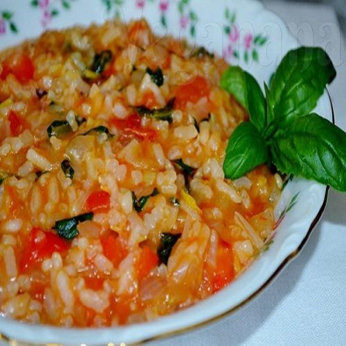 Receita de risoto de tomates Vegano