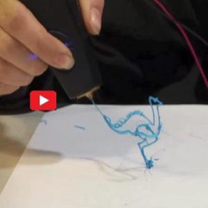  Desenhos saem do papel com impressora 3D em formato de caneta 