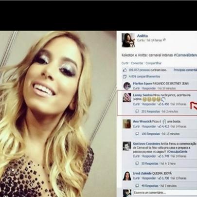 Anitta fica loira, posta foto no facebook e a galera não perdoa