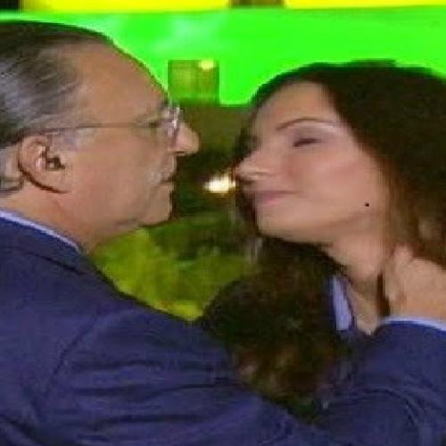 Globo deixa vazar beijo de Galvão Bueno e Patrícia Poeta 