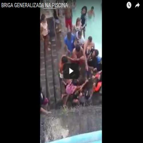 Briga generalizada na piscina