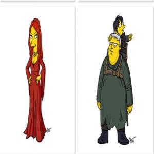 Versão Simpsons dos personagens de Game of Thrones