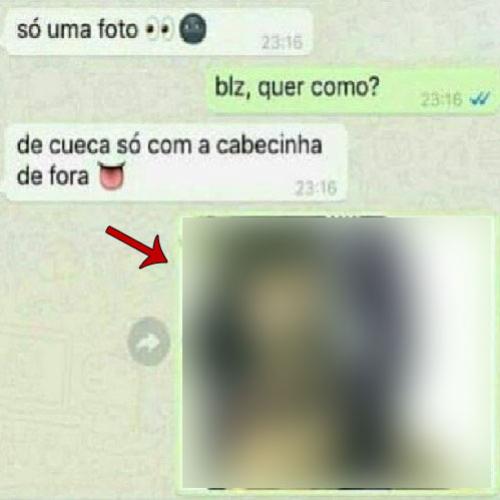 Ela só queria uma com a cabecinha de fora