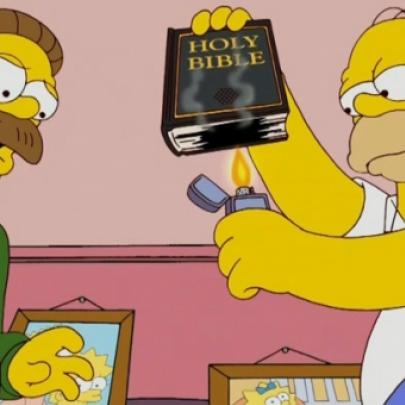 Desenho “Os Simpsons” é multado por episódio com Bíblia sendo queimada