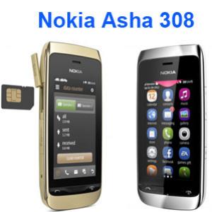 Asha 308 Smartphone Dual Chip da Nokia de baixo custo