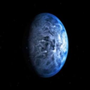 Planeta Azul gigante chove vidro fundido
