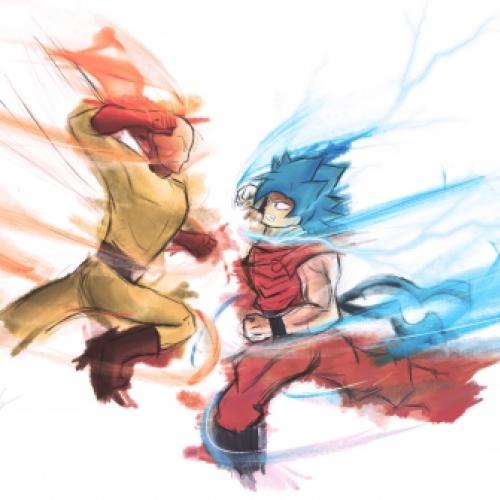Batalha: Saitama vs Goku em animação!