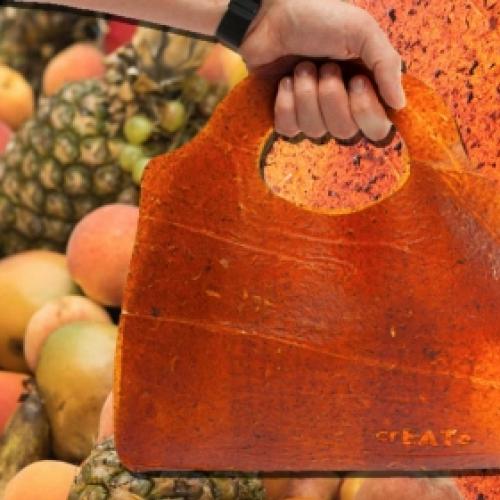 Estudantes convertem o desperdício de frutas em couro 