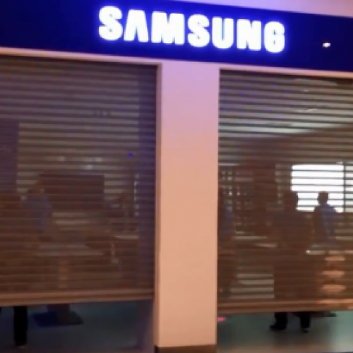 A vergonhosa inauguração da loja da Samsung