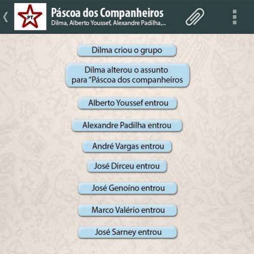 Enquanto isso no WhatsApp da Dilma