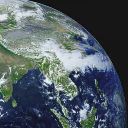 Planeta Terra visto do espaço em 4K